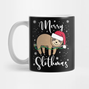 Christmas Pajama Shirt Merry Slothmas Mug